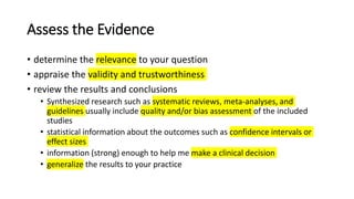 Evidence based practice in hand surgery | PPTX