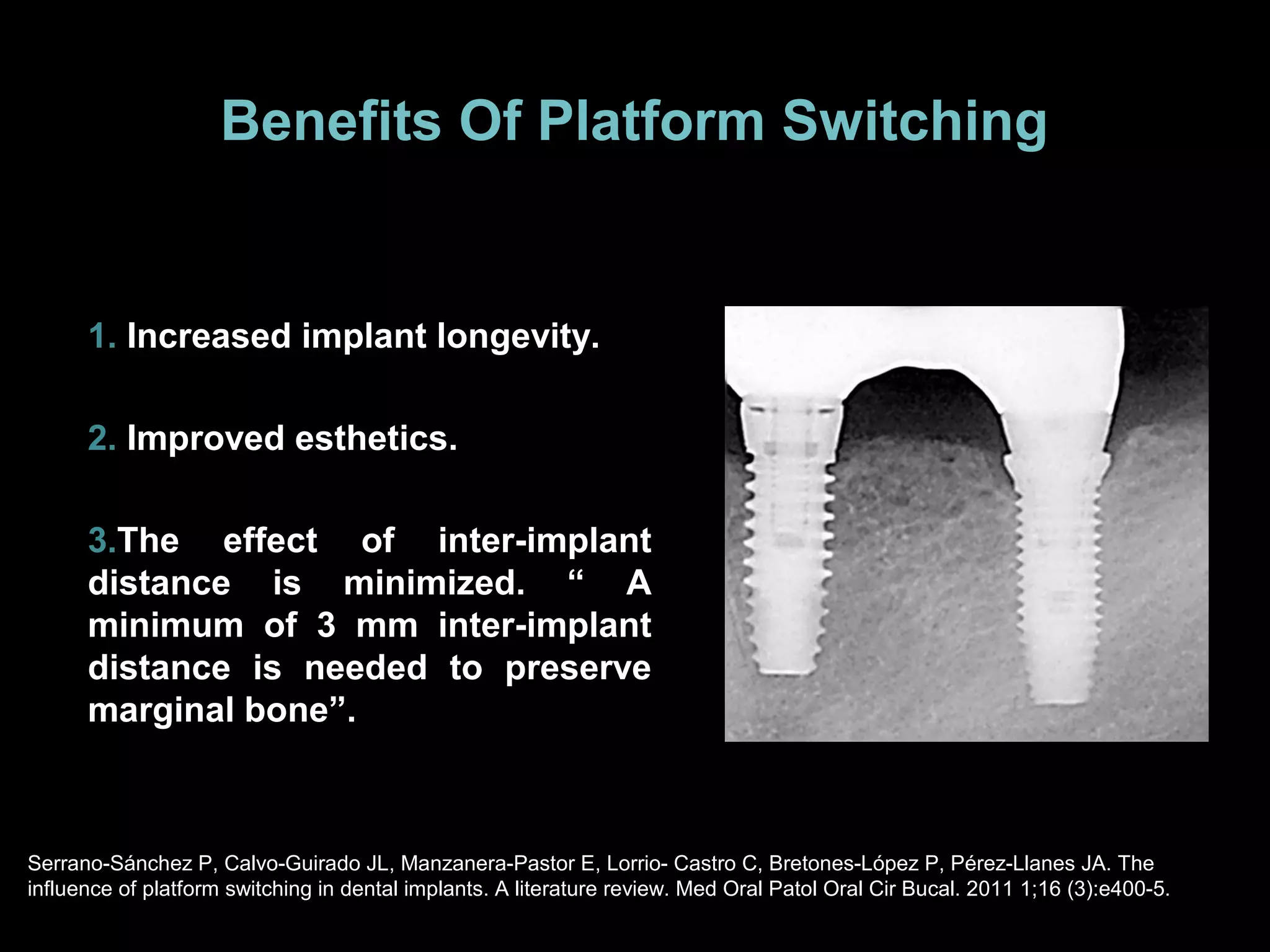Evidence Based Prospection of Switching Platform in Dental Implants PPT