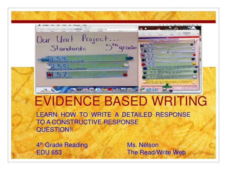 what is evidence in writing