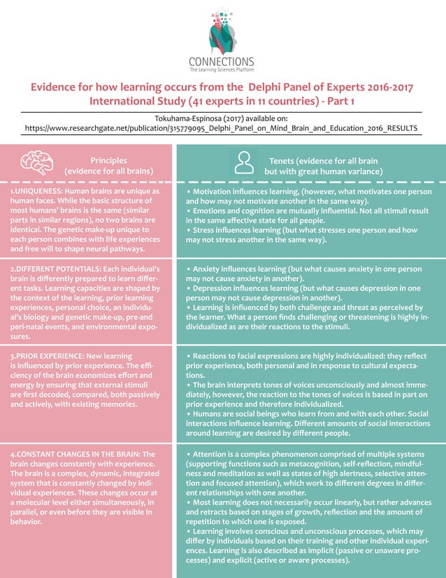 Evidence for how learning occurs from international experts pdf