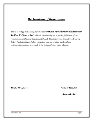 Evidence Declaration Evidence final | DOCX