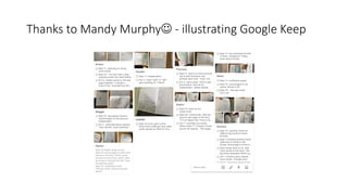 Thanks to Mandy MurphyJ - illustrating Google Keep
 