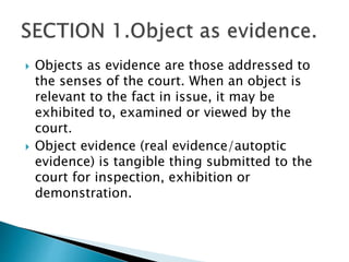 EVIDENCE POWERPOINT LECTURE REVIEWER FOR LAW STUDES | PPT