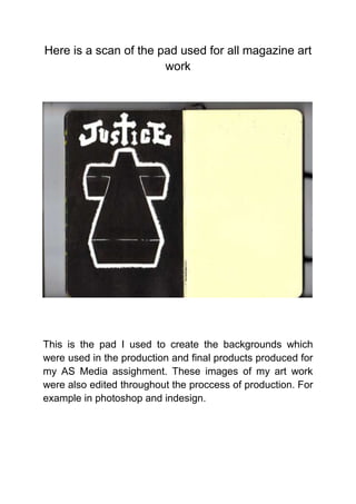 Evidence of original photography art and manipulation
