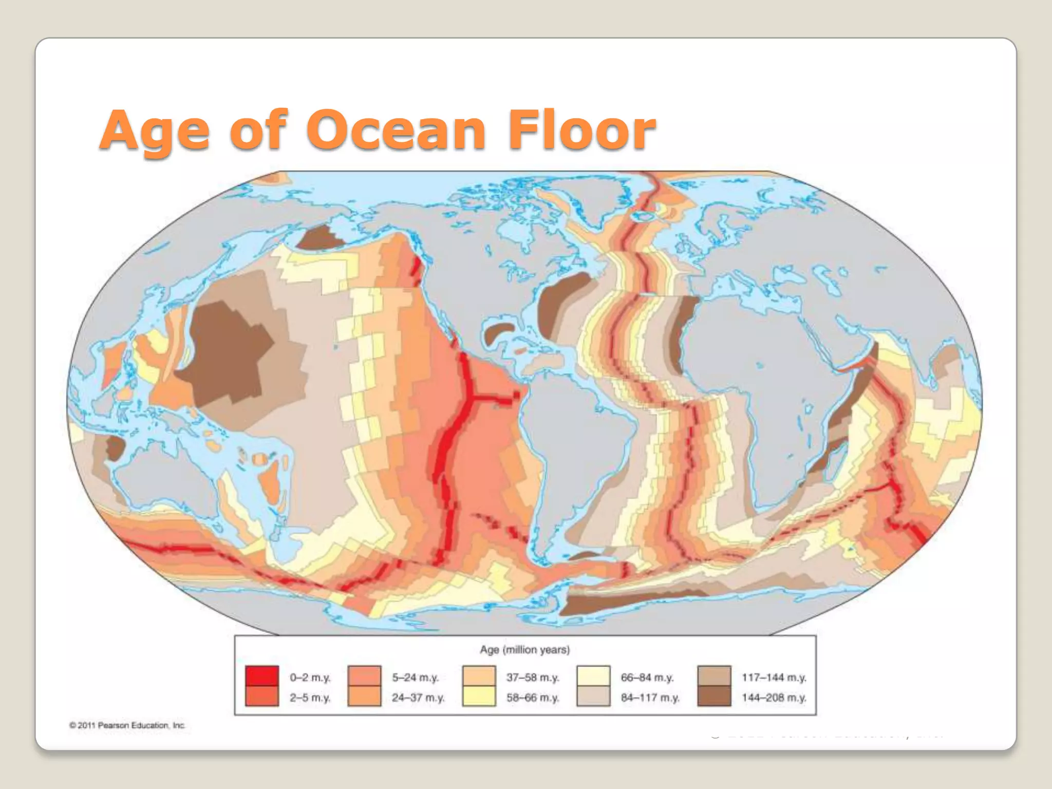 Age of Ocean Floor




                     © 2011 Pearson Education, Inc.
 