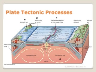 Plate Tectonic Processes
          d       c
      e




              b

                      a


                          © 2011 Pearson Education, Inc.
 