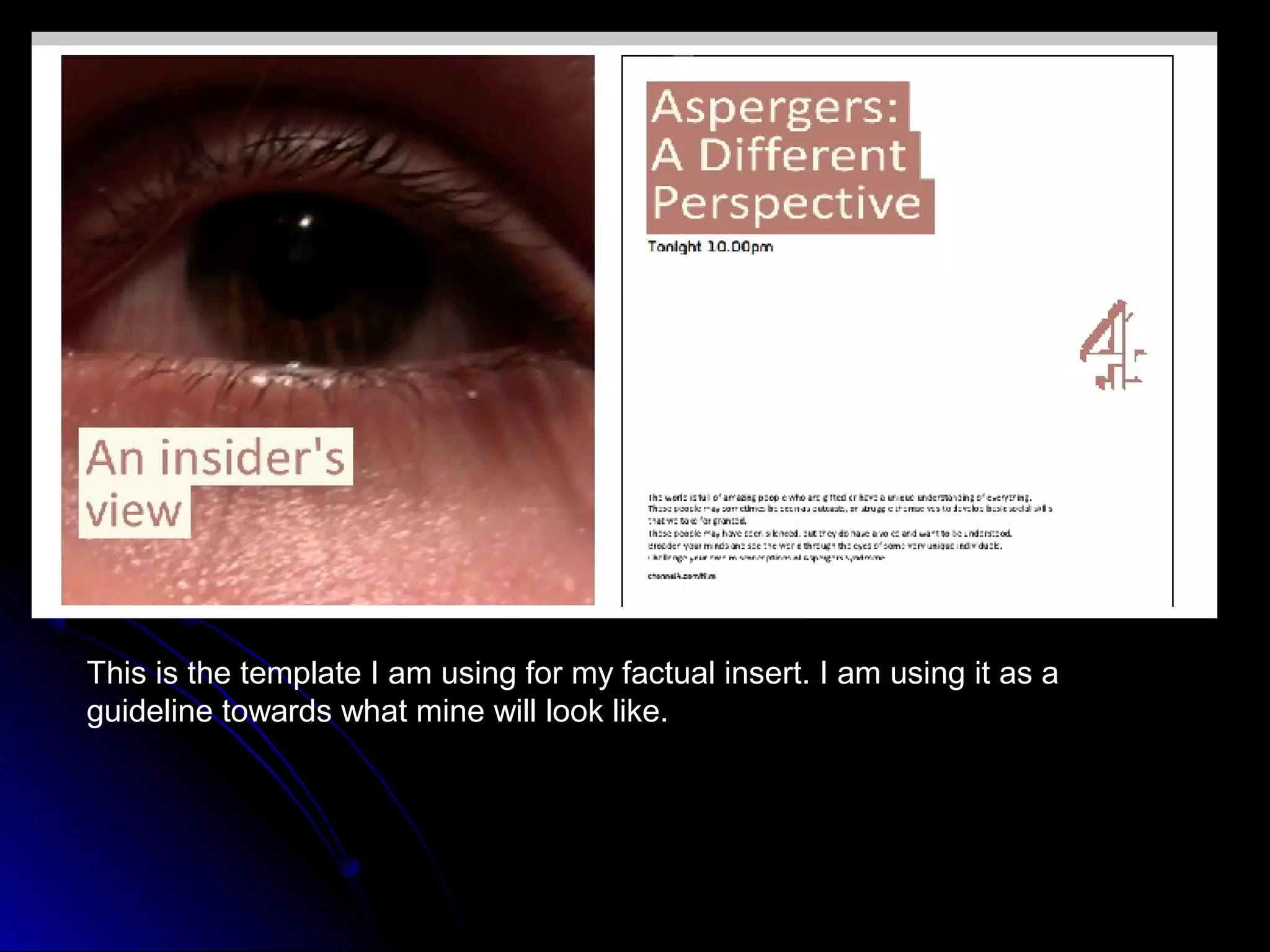 This is the template I am using for my factual insert. I am using it as a
guideline towards what mine will look like.
 