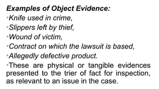 Criminal Evidence Overview Rules of Procedure | PPT