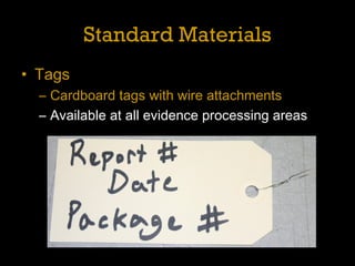 Evidence packaging guidelines | PPT
