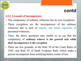 Evidence law chapter four for law students | PDF