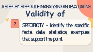 EVIDENCES POWERPOINT PRESENTATION ALL OV | PPTX