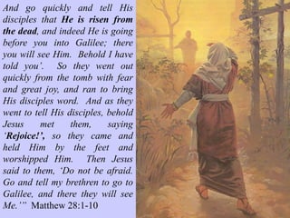 CHRIST’S VICTORY OVER DEATH
 