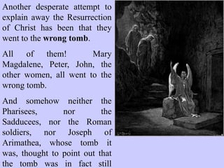 Others have
questioned
whether
Christ had
really died on
the cross.
Perhaps He
only fainted?
 