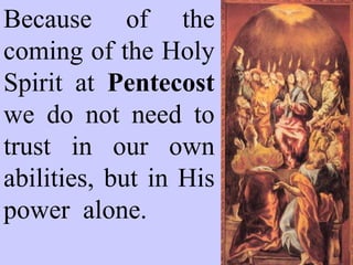 The TRANSFORMATION of the DISCIPLES
 