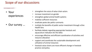 From evidence to actions: How can we use evidence to better inform investment and policy priorities for the livestock sector