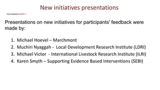 From evidence to actions: How can we use evidence to better inform investment and policy priorities for the livestock sector