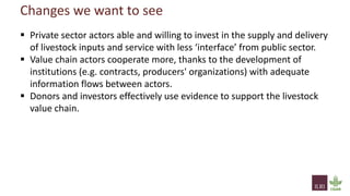 From evidence to actions: How can we use evidence to better inform investment and policy priorities for the livestock sector