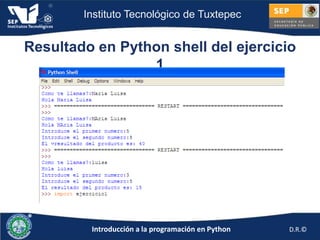 Sesión 2: Ejemplos y prácticas en Python | PPTX