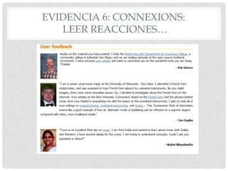 EVIDENCIA 6: CONNEXIONS:
LEER REACCIONES…

 