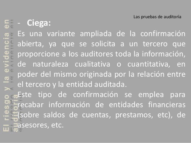 Evidencia en auditoria