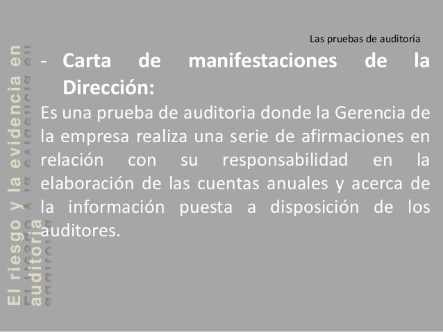 Evidencia en auditoria