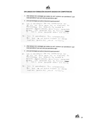 DIPLOMADO EN FORMACIÓN DOCENTE BASADA EN COMPETENCIAS




                                                        14
 