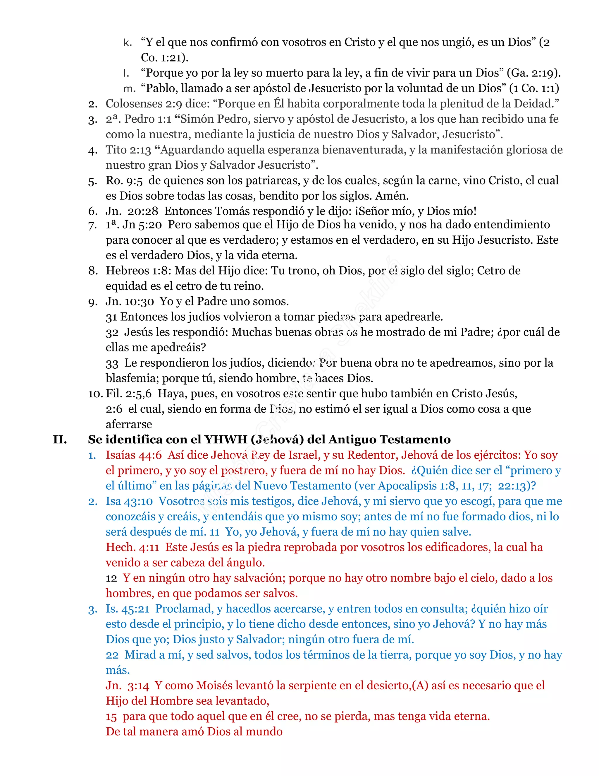Evidencias bíblicas de la deidad de jesucristo with metadata | PDF