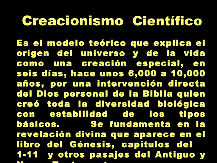 Quienes Estaban A Favor De La Teoria Creacionista