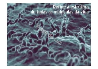 Define a estrutura
de todas as moléculas da vida
 