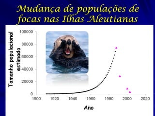 Mudança de populações de
focas nas Ilhas Aleutianas
 