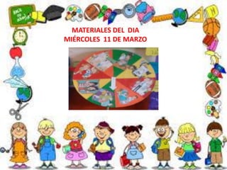 MATERIALES DEL DIA
MIÉRCOLES 11 DE MARZO
 