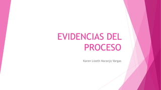 EVIDENCIAS DEL
PROCESO
Karen Lizeth Naranjo Vargas
 