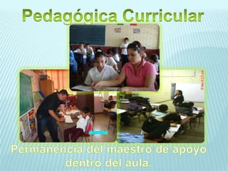 Pedagógica CurricularPermanencia del maestro de apoyo dentro del aula.