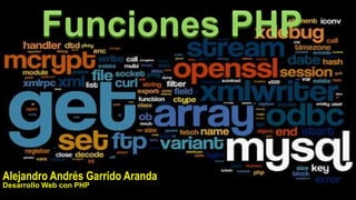 Alejandro Andrés Garrido Aranda
Desarrollo Web con PHP
 