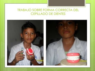 TRABAJO SOBRE FORMA CORRECTA DEL
CEPILLADO DE DIENTES