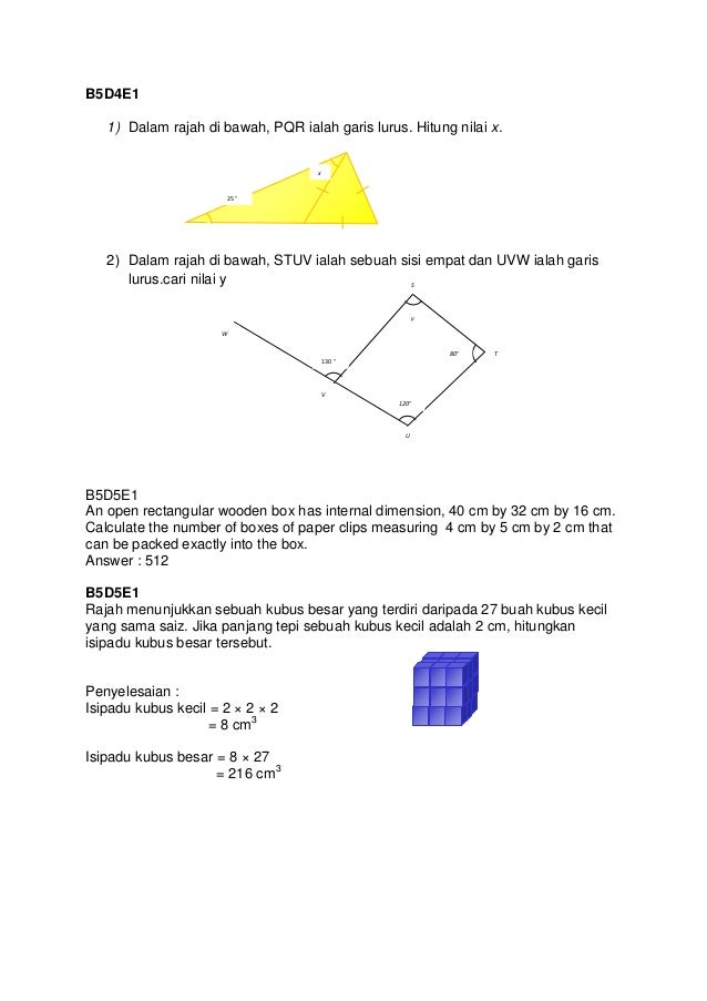 Soalan Matematik Pt3 Pepejal Geometri - Trust Me g