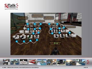 Anwendungsbeispiele


                                              10             11           12   13        14

                                                                          7                   16   15
                                                9            8                  17

                                                         5            6             18        19        20




                                                    2             1
                          4             3




© 2006 – 2008 SLTalk & Partner, www.sltalk-partner.de, www.sltalk.de                                         Folie 20
 