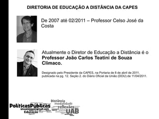 Financiamento dos processos de implantação, execução e formação de recursos humanos em educação superior a distância (BRASIL, 2010)  