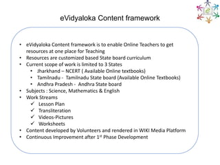 eVidyaloka content framework Slide 2