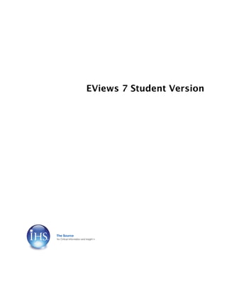 EViews 7 Student Version
 