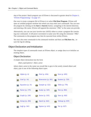 E views 9 command ref | PDF