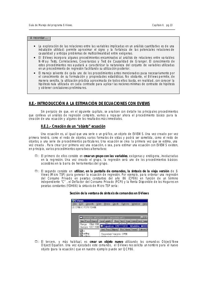 Eviews Ii - 