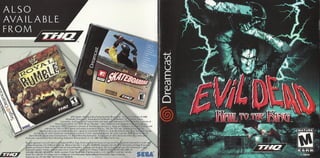 Evil dead  hail to the king manual dreamcast ntsc