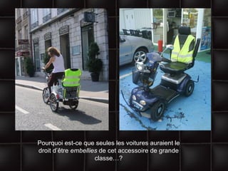 Pourquoi est-ce que seules les voitures auraient le droit d’être  embellies  de cet accessoire de grande classe…? 