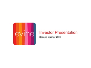Investor Presentation
Second Quarter 2016
 
