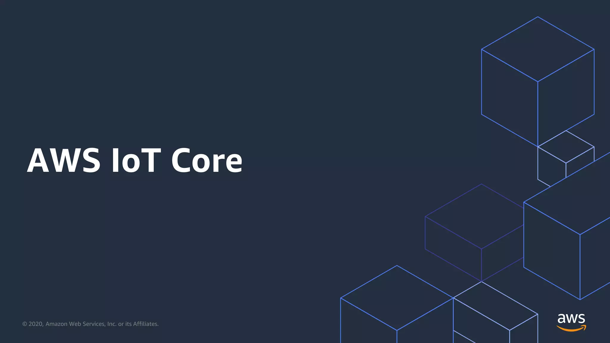 © 2020, Amazon Web Services, Inc. or its Affiliates.
AWS IoT Core
 