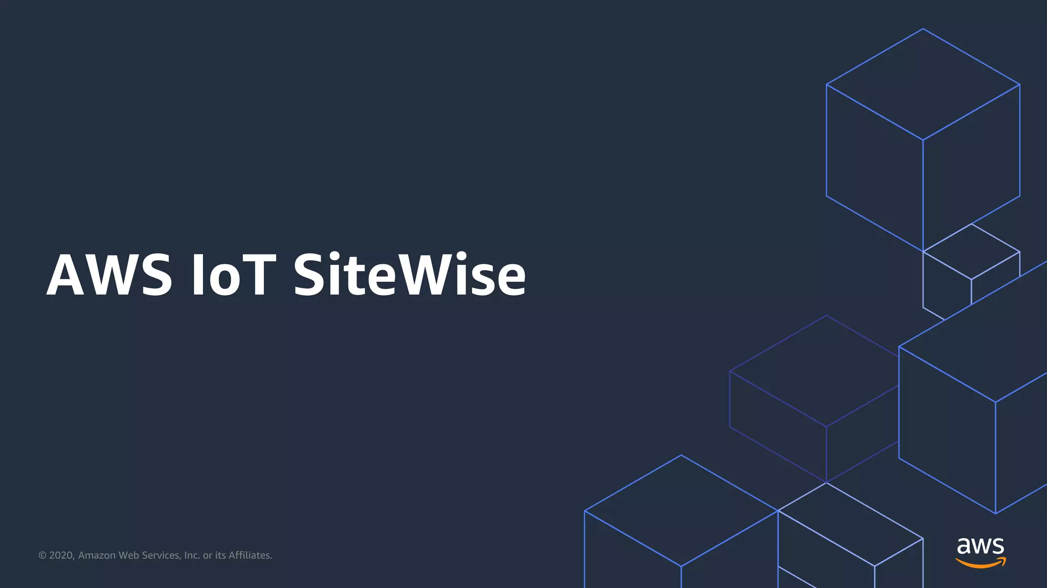 © 2020, Amazon Web Services, Inc. or its Affiliates.
AWS IoT SiteWise
 