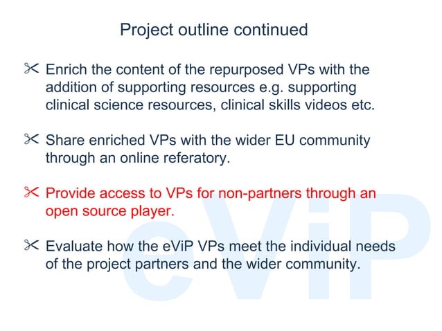 Evip eViP project powerpoint | PPT