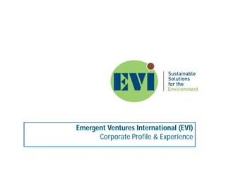 Emergent Ventures International (EVI)
      Corporate Profile & Experience
 
