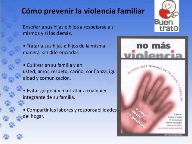 Evitemos la violencia intrafamiliar